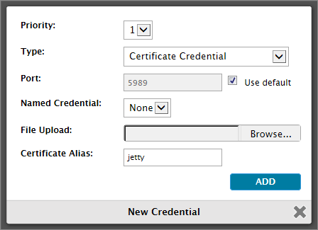 Chapter 11: Configuring Integrity HP-UX servers e. Type the Certificate Alias of jetty, which is the alias given to the certificate when it was exported above.