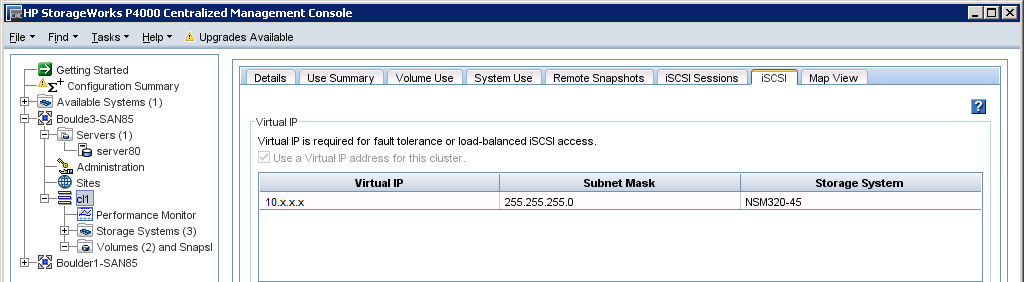 Chapter 22: Configuring StoreVirtual P4000 Storage systems Figure 22.