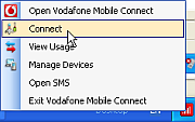 2.4 Connect in USB Modem Mode In USB Modem mode, you connect your to your computer with the USB cable. The USB cable will power the Vodafone Mobile Broadband Hotspot while it is plugged in.