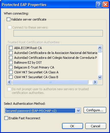 3.4 Disable "Validate server certificate".