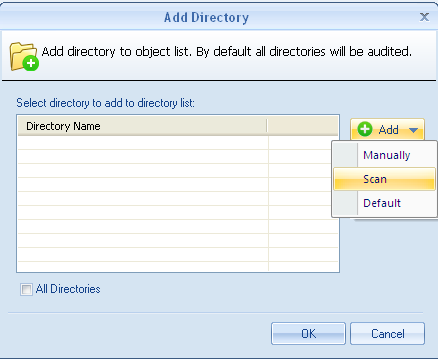 Add Directory 6. Select Directory and click Add, the add directory window opens. 7.