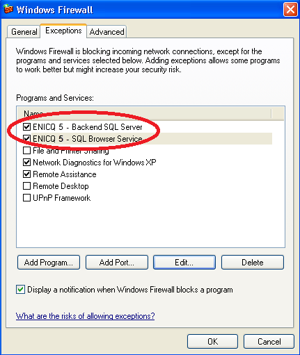 Q. Once you click OK, the Windows Firewall dialog will be displayed again. R.