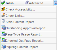 II. Tasks The Tasks menu comes second in the row of menus in the Gray Tool Bar.