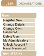 6.1 REGISTER NEW This menu option allows a user to add new users to the profile.