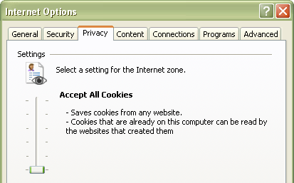 Important Note for Internet Explorer users: If your Internet Explorer browser does not allow all cookies, you may see this page after entering icontact API Connection information: 1.