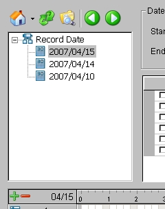2. Search and Playback 2.13 Setting (Setup for search records) 2.13.1 Display choice Calendar View: Make the record display windows as calendar view.