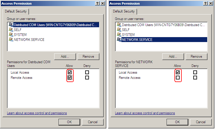 7. Back in the Properties window on the COM Security tab you need to grant launch permissions.