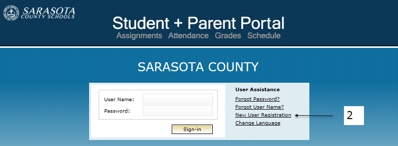 New User Registration for the Student or Parent Portal 1 Using your Internet connection (Comcast, Verizon, Bright House etc.) web browser, enter the Parent Portal Web address. https://parentportal.