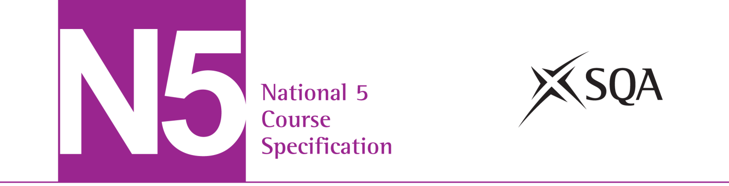 National 5 Health Sector: Skills for Work Course Specification Valid from August 2013 This edition: August 2013, version 2.