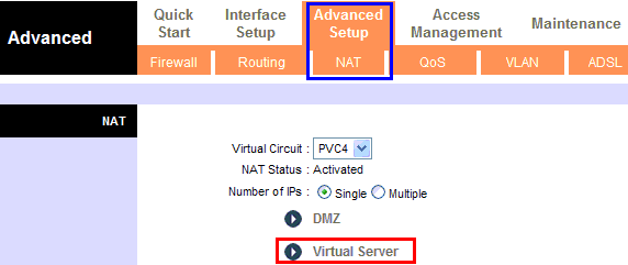 Service Port: the camera s port Internal Port: the camera s port IP Address: the camera s IP address Protocol: ALL or TCP Status: Enabled Click Save For TP-Link / Binatone Routers 1.