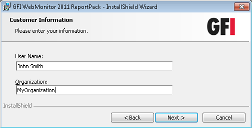 Screenshot 2 - Check for latest build availability 3. Choose whether you want the installation wizard to search for a newer build of the GFI WebMonitor ReportPack on the GFI website.