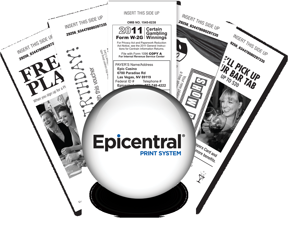 CASINO REVENUE GOES UP WHEN EPICENTRAL GOES IN EPICENTRAL empowers casinos to: Create personalized promotional coupons Target all carded or un-carded
