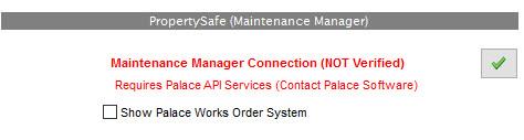 Page 1 of 5 Maintenance Manager Procedure (also covers Other solutions) Contents Overview Palace integrates with Maintenance Manager through an API.