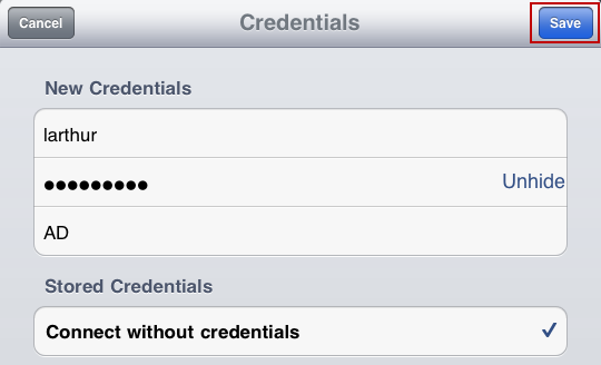 Step 14: Tap Credentials.