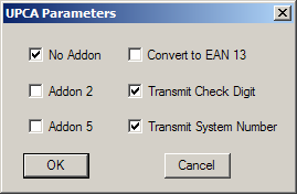 ScanMaster User Guide 3.18 UPC-A 3.18.1 FOR 1D SCANNERS By default, the scanner is set to read UPC-A barcodes. (= No Addon) Options of 2-digit and 5-digit extensions are available.