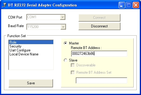 The message shows system device MAC address, Firmware version and configure software version. Devices are communicated and ready to configure. 7.1.