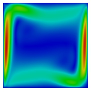 Buoyancy Driven Flow in Cavities 2D Square Cavity Results Present Benchmark (de Vahl Davis) Present Benchmark (de Vahl Davis) Temperature q = 0.0 Velocity u 3.695 3.697 x 0.1781 0.178 u 3.654 3.