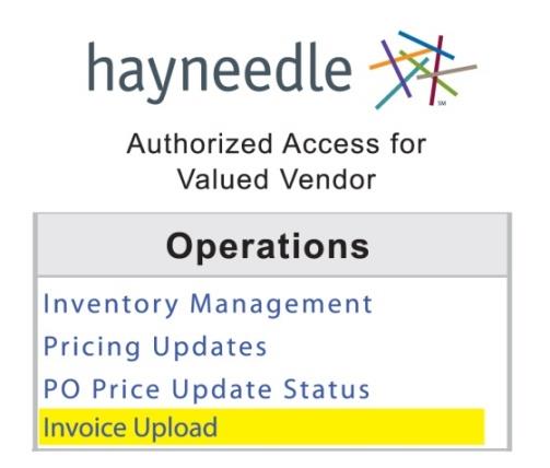 Invoice Upload Via Supplier Portal We now give our vendors the option to download and upload invoices electronically as a CSV format to save both time and paper.