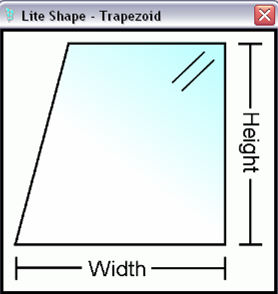 Figure 4.2 Shape selection list Selecting the next to the shape drop down list will open a new window with a picture of the selected shape, Figure 4.3. Figure 4.3 Lite Shape window example 4.7.
