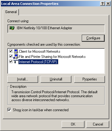 3. Right-click Local Area Connection Properties. 4. Select Properties. The Local Area Connection Properties window appears. 5.