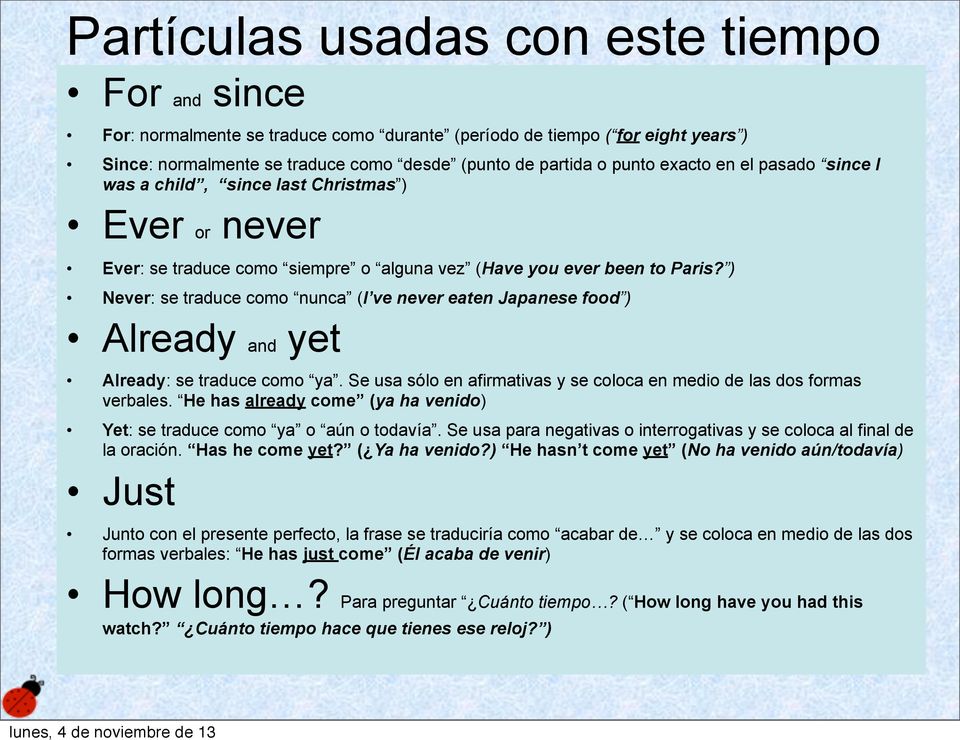 Perfect Tenses Present And Past Present Perfect Simple Past