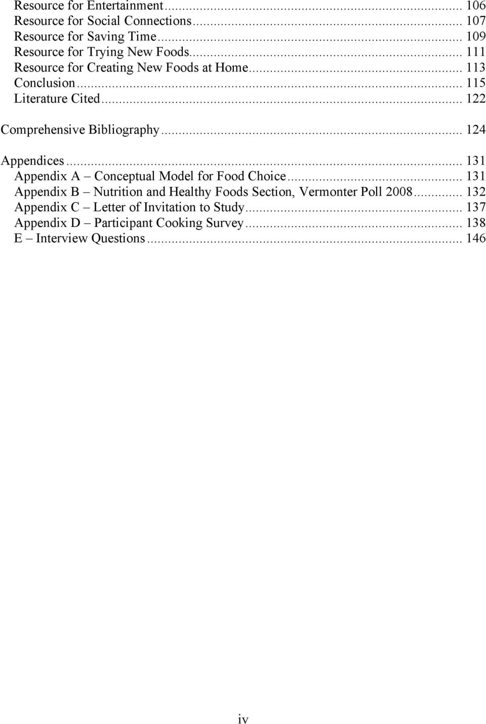.. 124 Appendices... 131 Appendix A Conceptual Model for Food Choice.