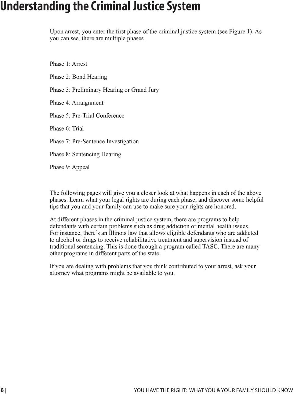 Sentencing Hearing Phase 9: Appeal The following pages will give you a closer look at what happens in each of the above phases.