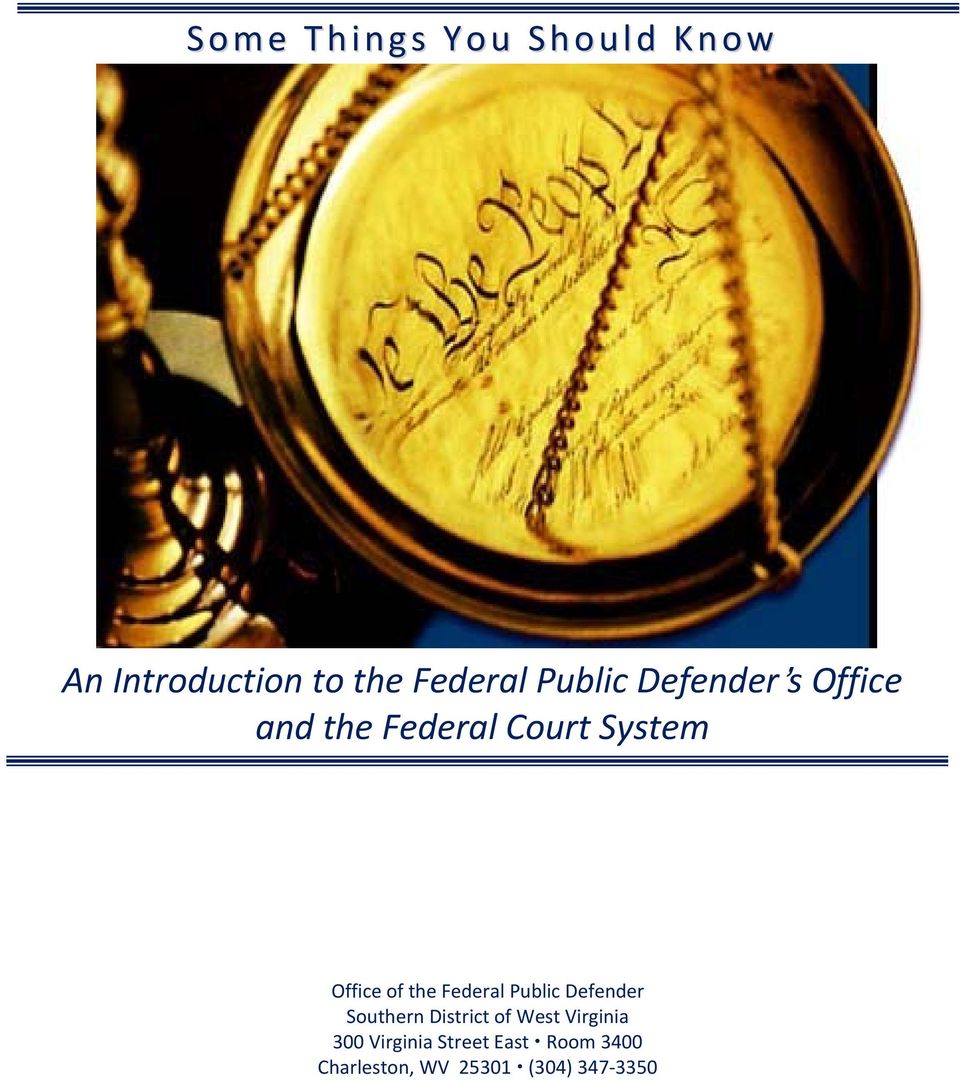 the Federal Public Defender Southern District of West Virginia