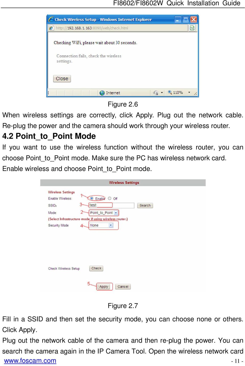 2 Point_to_Point Mode If you want to use the wireless function without the wireless router, you can choose Point_to_Point mode.