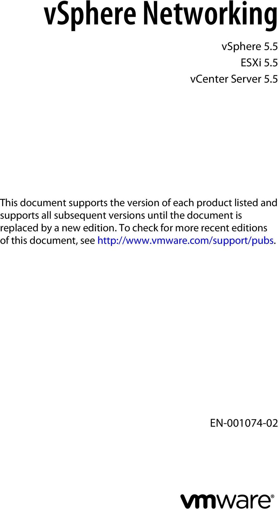supports all subsequent versions until the document is replaced by a