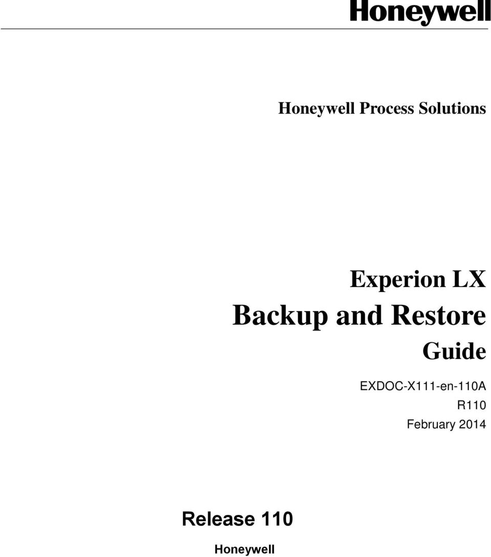 Guide EXDOC-X111-en-110A R110