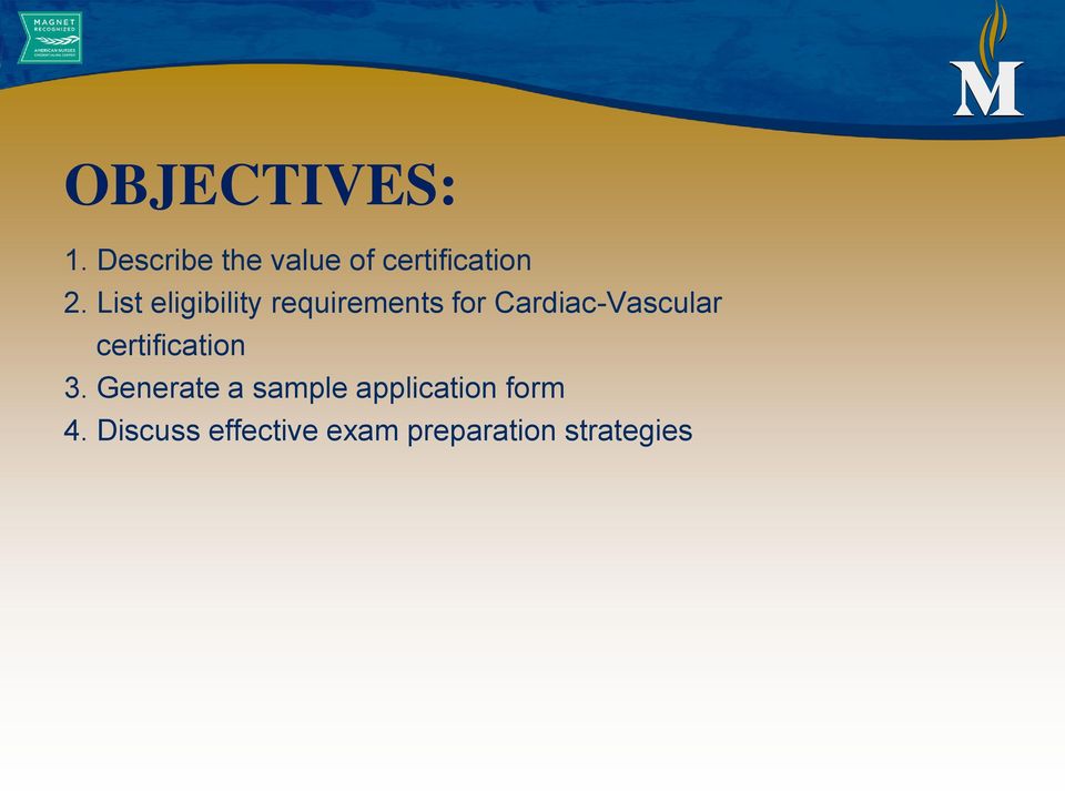 List eligibility requirements for Cardiac-Vascular