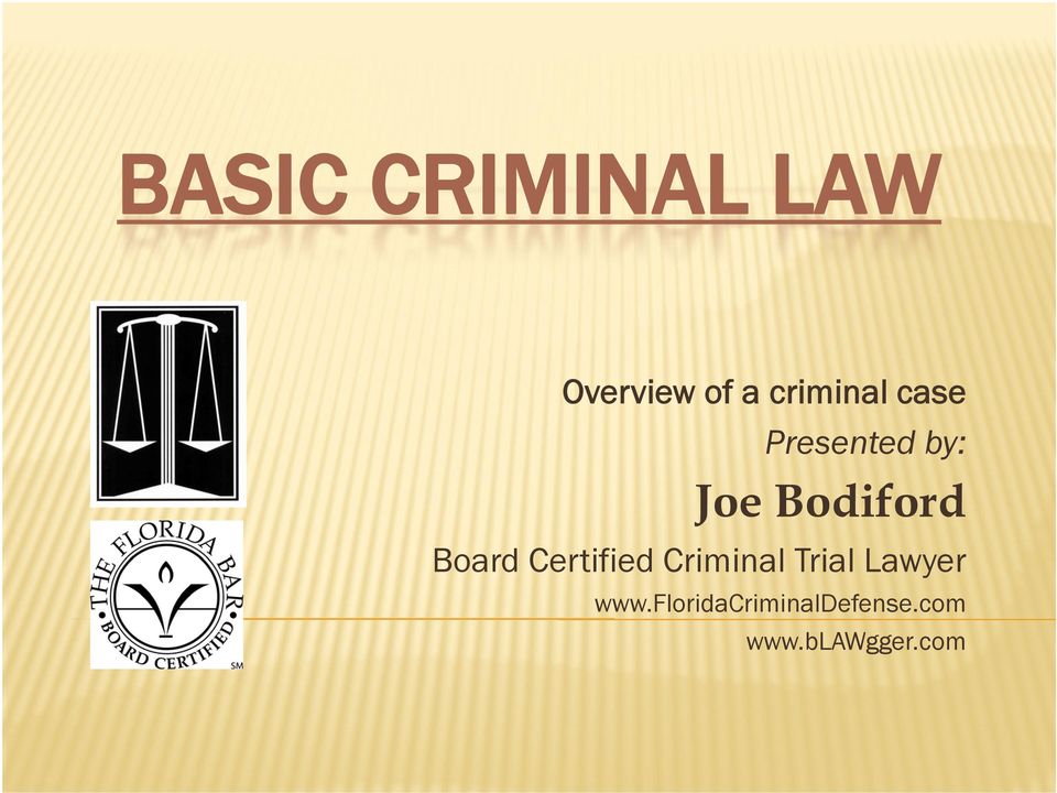 Bodiford Board Certified Criminal Trial