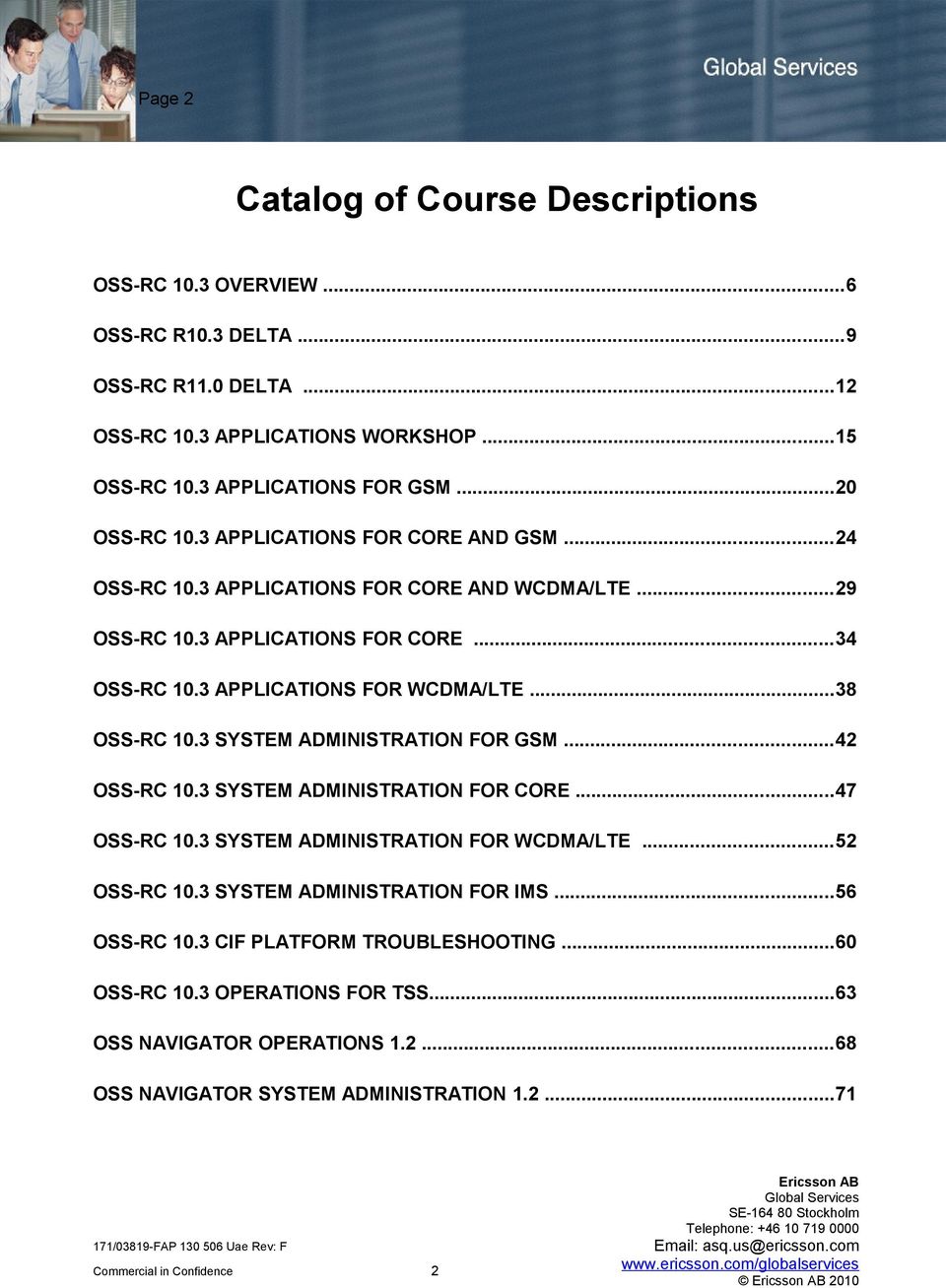 Mobile Oss Oss Rc 7 10 And 11 Training Programs Catalog Of
