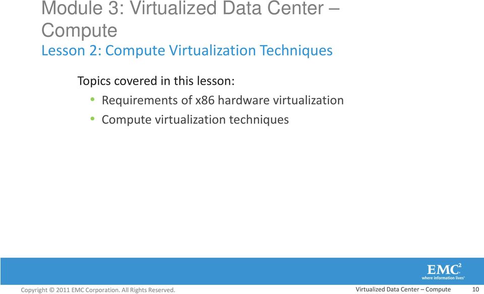 lesson: Requirements of x86 hardware virtualization