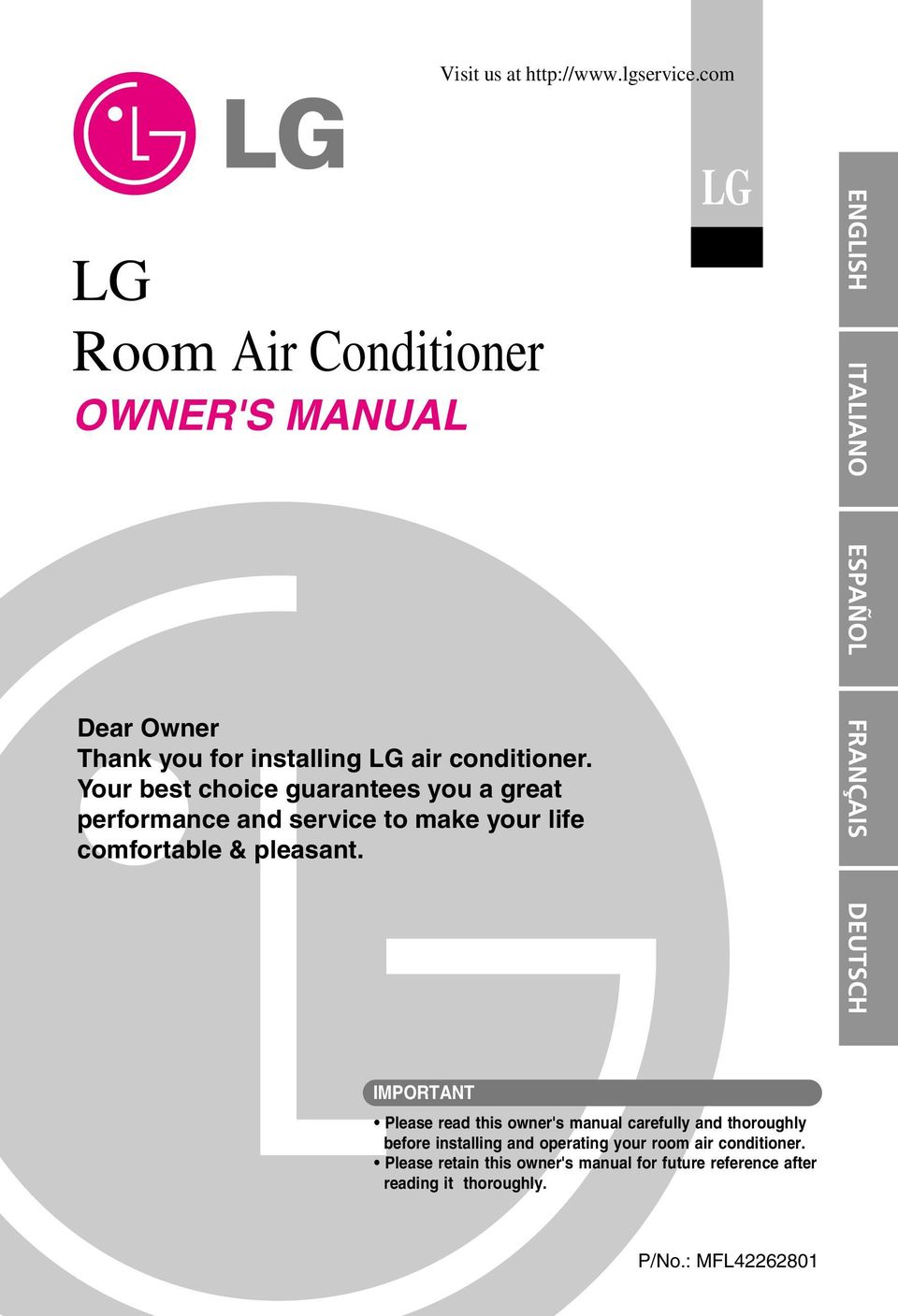 Lg Room Air Conditioner Owner S Manual Pdf Free Download