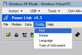 5 Configuring PowerLink 1. Select Port from Config pull-down menu. 2.
