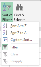 As you can see, Excel has filtered our data so that all we see is everything that is in the computer category. You will notice however that the other cells did not disappear: they are just hidden.
