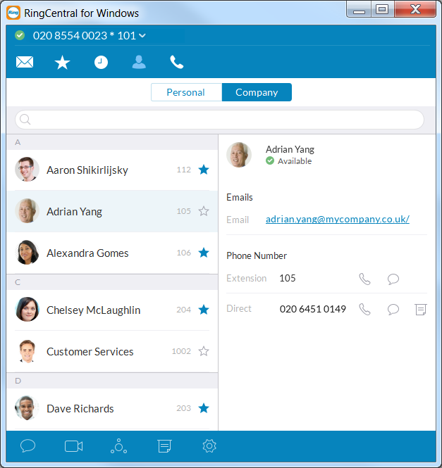 RingCentral for Desktop Contacts: Add or update your contact list Contacts: Add or update your contacts list The Contacts list is your online address book.