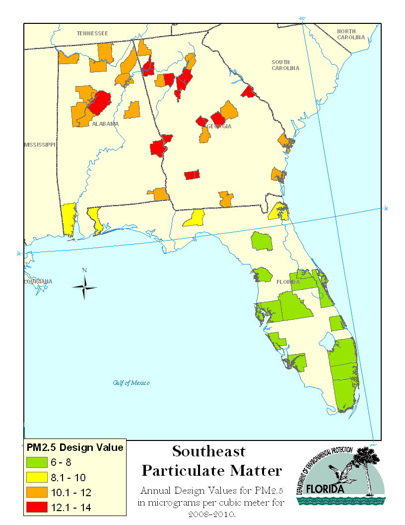 Figure 8: Comparing Florida s annual PM 2.