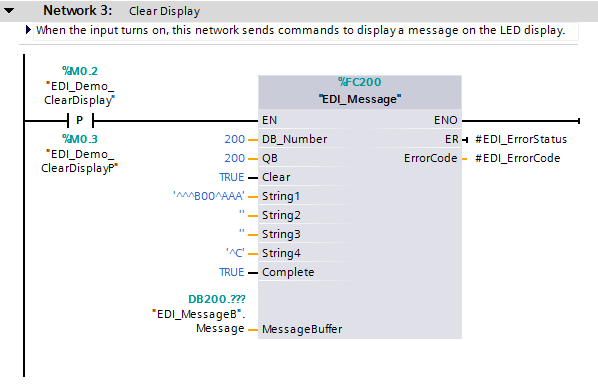 4.4 Example uses of the function block 4.4.1 Clear display