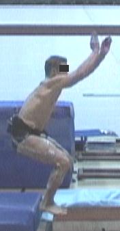 Subject 1 Figure 3. Reaction force during the takeoff phase of a back rotating dive.