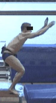 Subject 1 Figure 4. Reaction force during the takeoff phase of a reverse rotating dive.