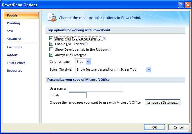 4. The application s Options box is displayed. Verify that is selected in the Options box. 5.