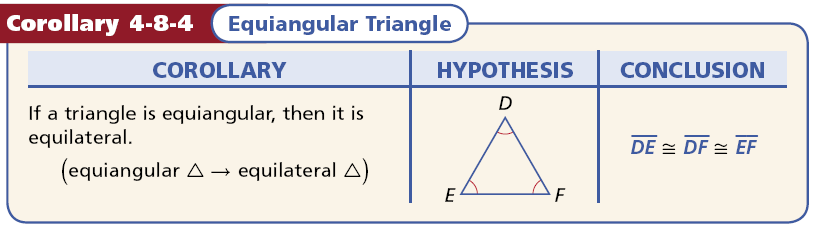 EQUILATERAL TRIANLGES Example 3A: Using Properties of Equilateral Triangles Find the