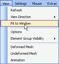 Module 1 Introductory Figure 1.3: Post processor window or To fill the screen with the model.