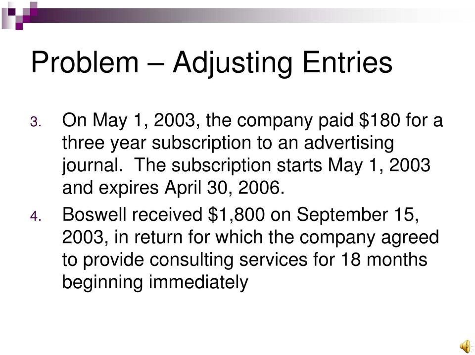 journal. The subscription starts May 1, 2003 and expires April 30, 2006. 4.
