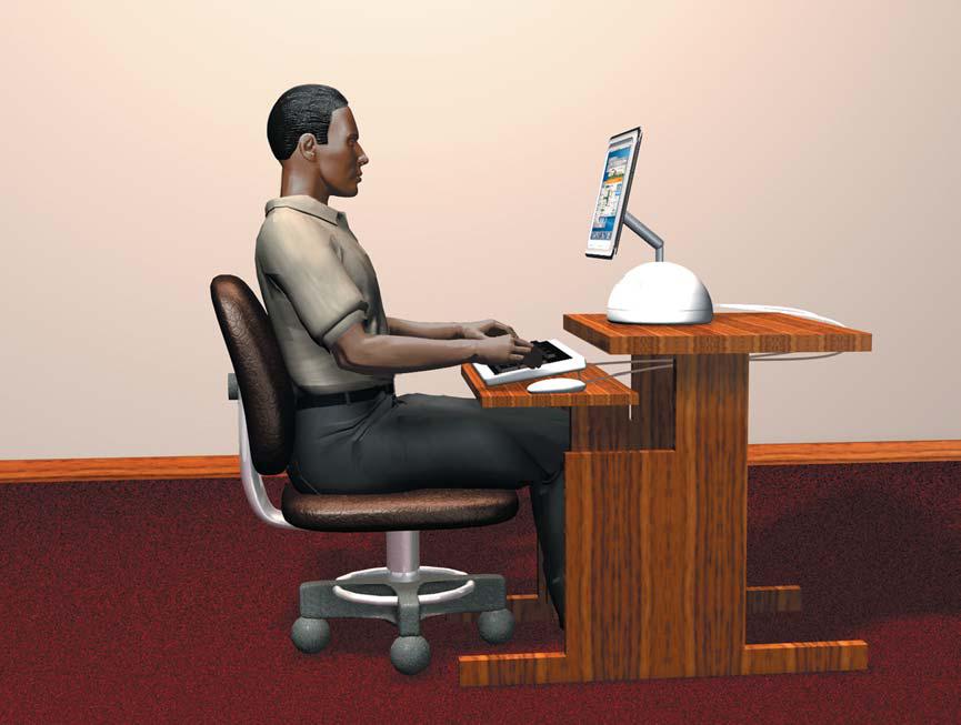 Setting it all up: Ergonomics Ergonomics refers to minimizing injury or discomfort while using the computer Steps to follow: Position