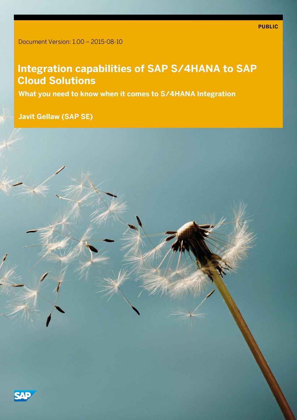 SAP S/4HANA to SAP Cloud Solutions What you