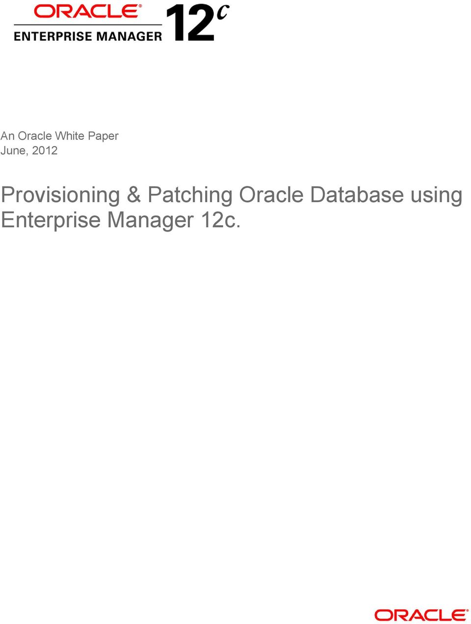 Patching Oracle Database